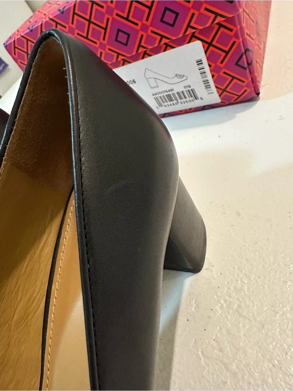 Tory Burch Claire 50MM Pump Black Calf Leather
